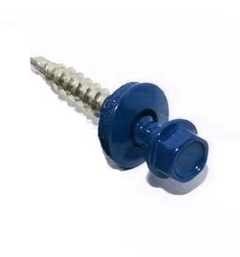 Саморез кровельный 4.8x35 RAL 5005 по дереву (200шт)