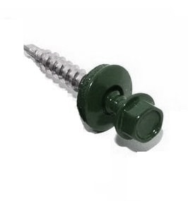 Саморез кровельный 5.5x19 RAL 6005 по металлу (100шт)